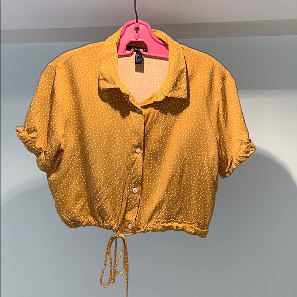 Forever 21 cropped polka dot blouse - Picture 2 of 3
